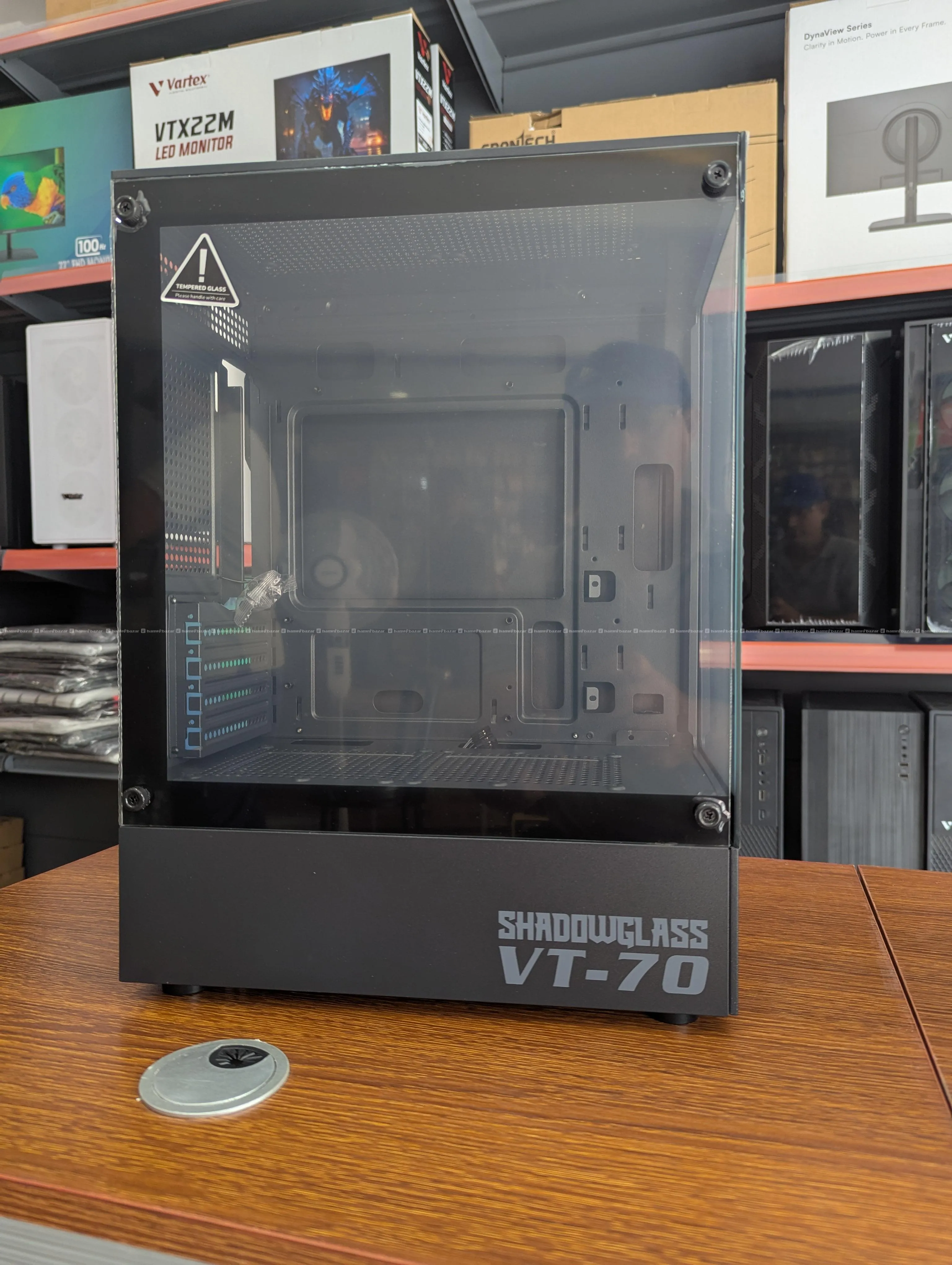 Vartex VT-70 Fishtank Gaming Cabinet – 3 RGB Fans 3
