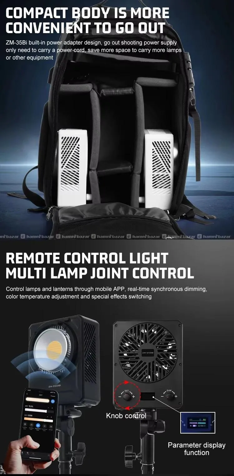 ZSYB ZM-350BI Bi-Color (300wt COB Studio Light) 4