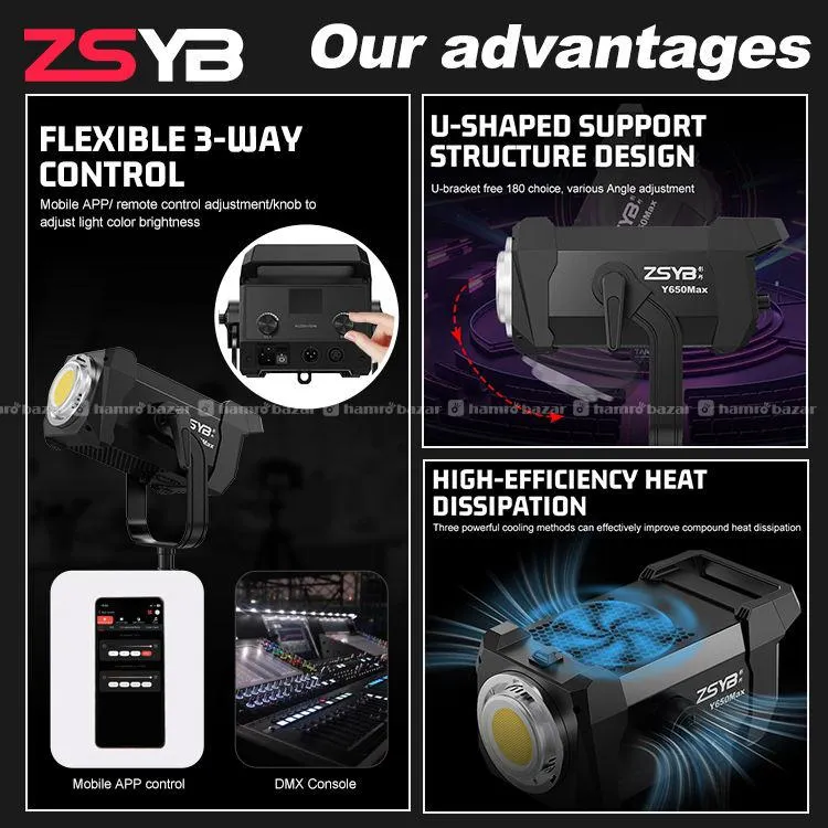 ZSYB Y650Max 650W Professional Video Light 7