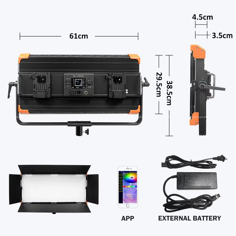 Yidilbo GL-2000C RGB & Bi-Color Studio Light Panel 5