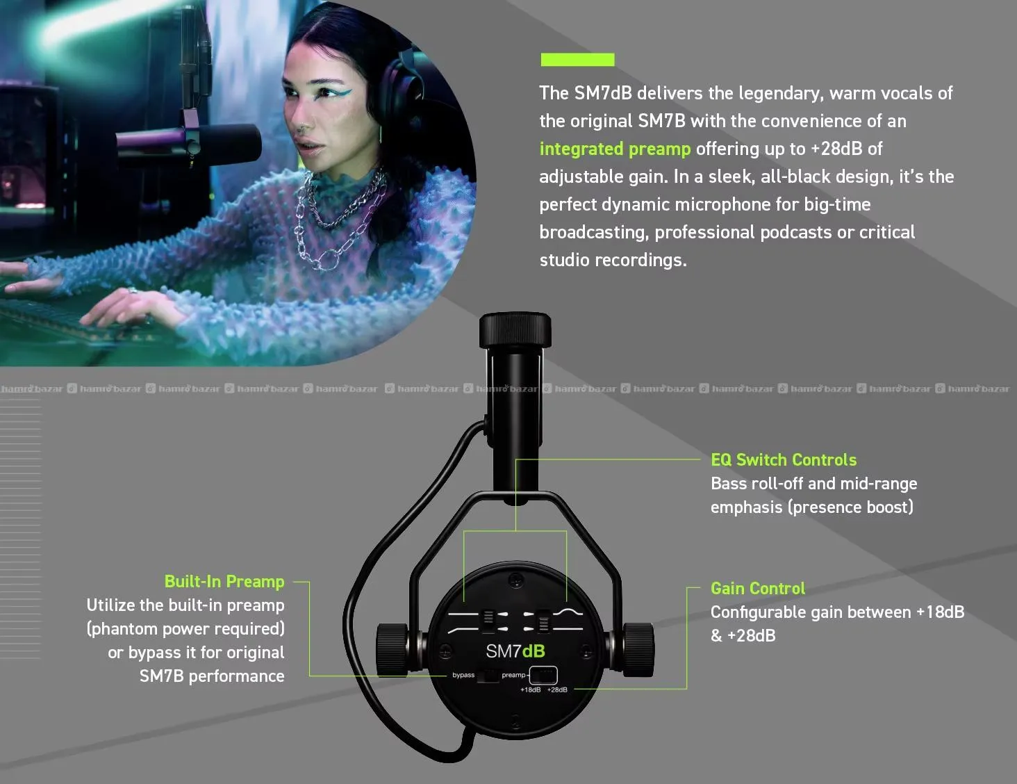 Shure SM7dB Dynamic Vocal Mic 4