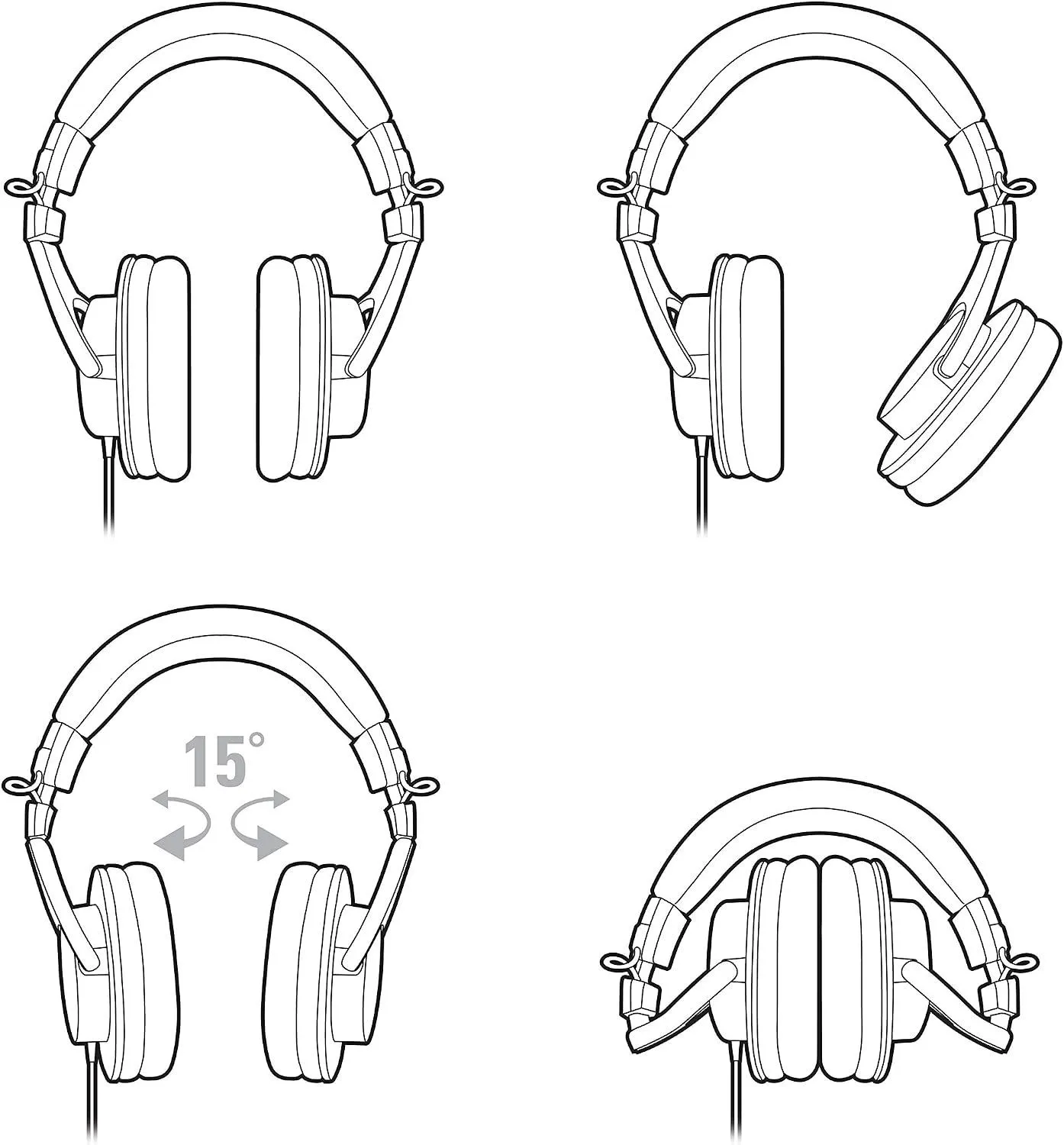 Audio-Technica ATH-M30x Studio Headphones 5