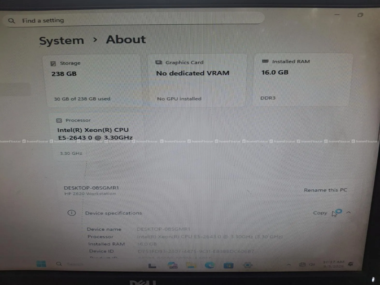 HP Z620 Workstation  PC 8