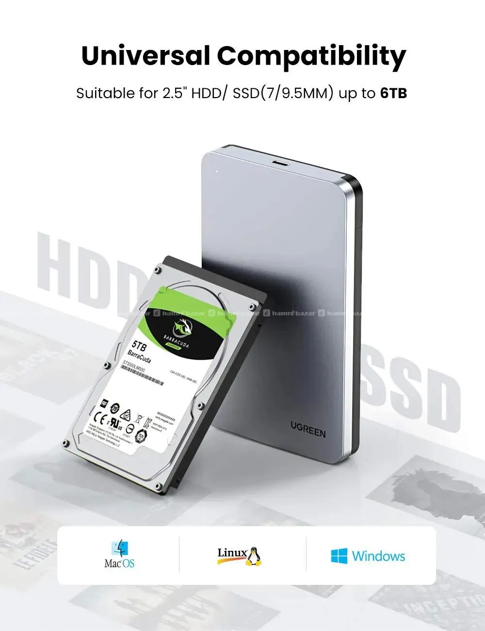 UGREEN 70498 Aluminum 2.5 Inch SATA Enclosure 4