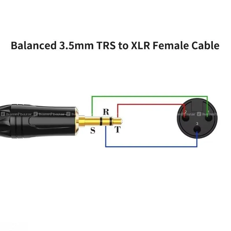 3.5mm Audio Jack to XLR Female 5