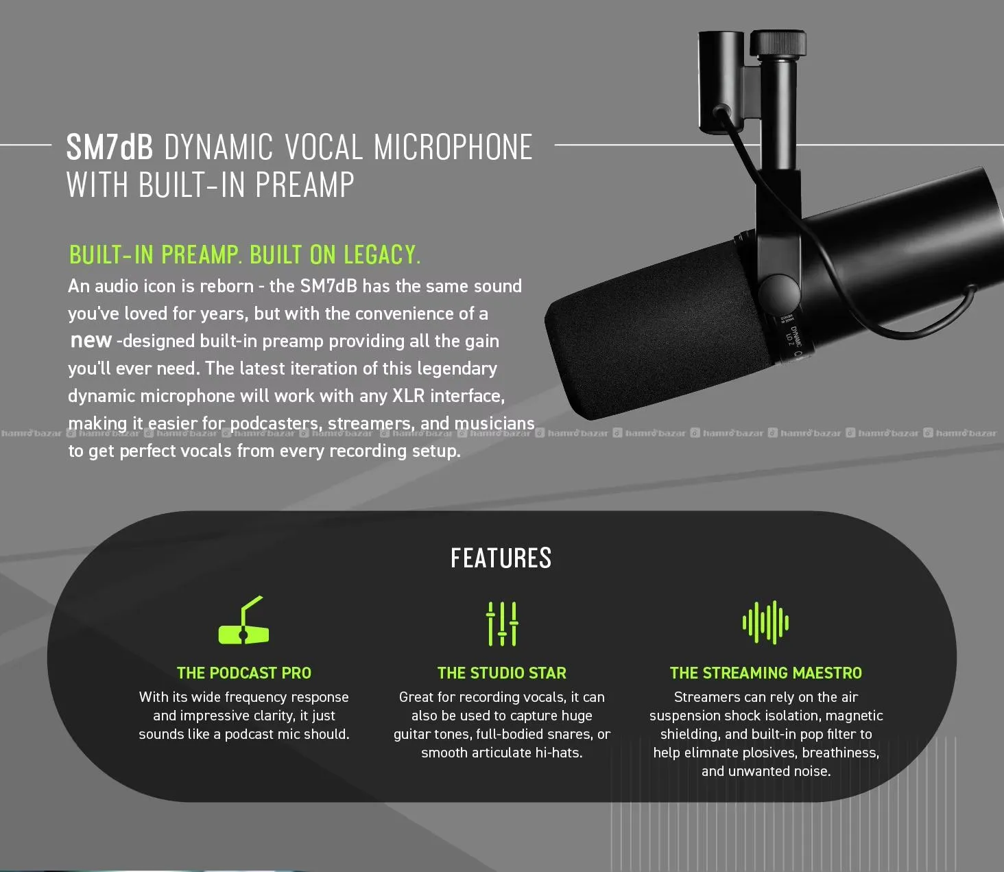 Shure SM7dB Dynamic Vocal Mic 5