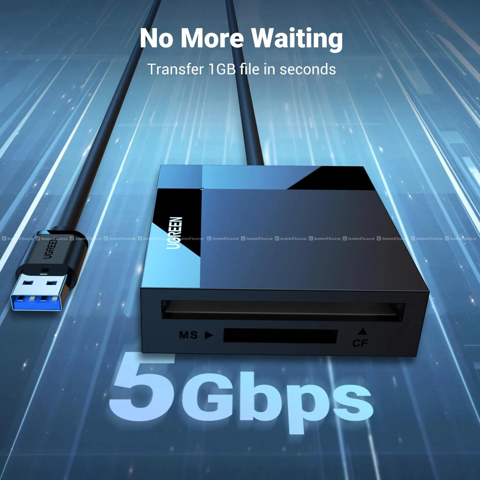 UGREEN 50cm USB 3.0 All in One Card Reader CR125 4