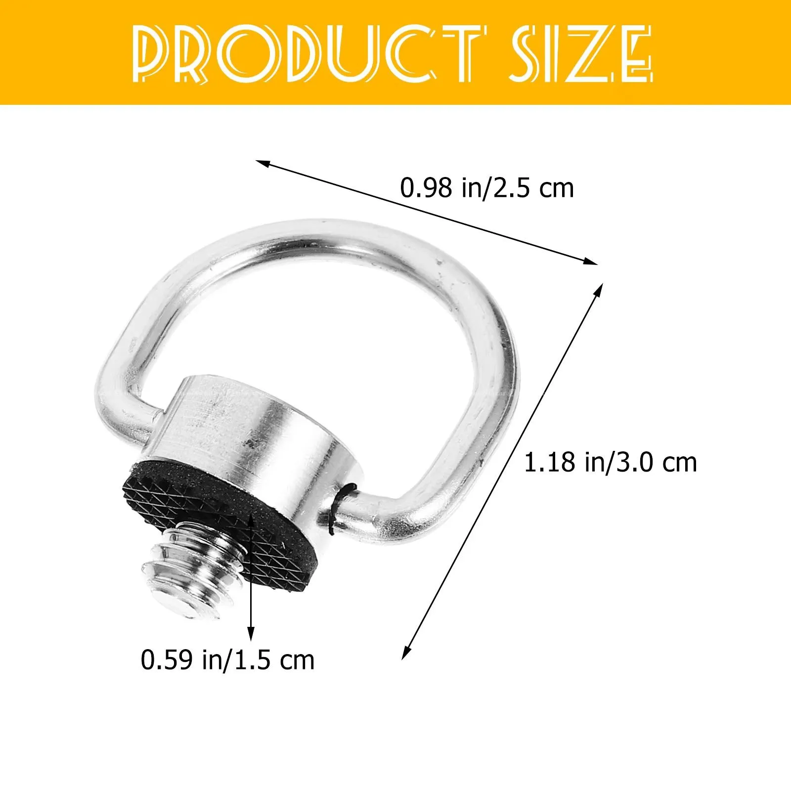 Camera Strap D-Ring Screw Mount (1/4") – Pair 2