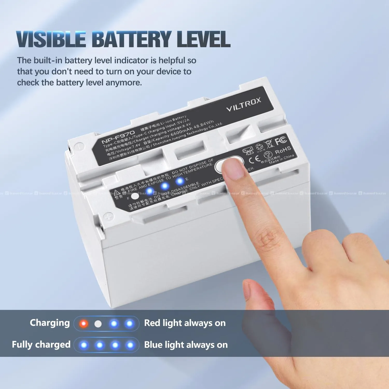 Viltrox NP-F Series Battery (6600mAh) 3