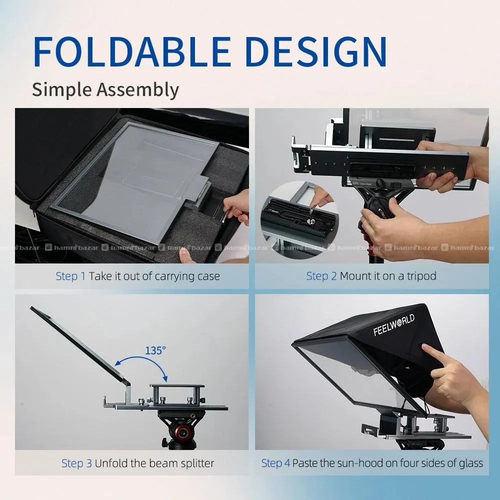 FEELWORLD TP16 16" Portable Teleprompter 4