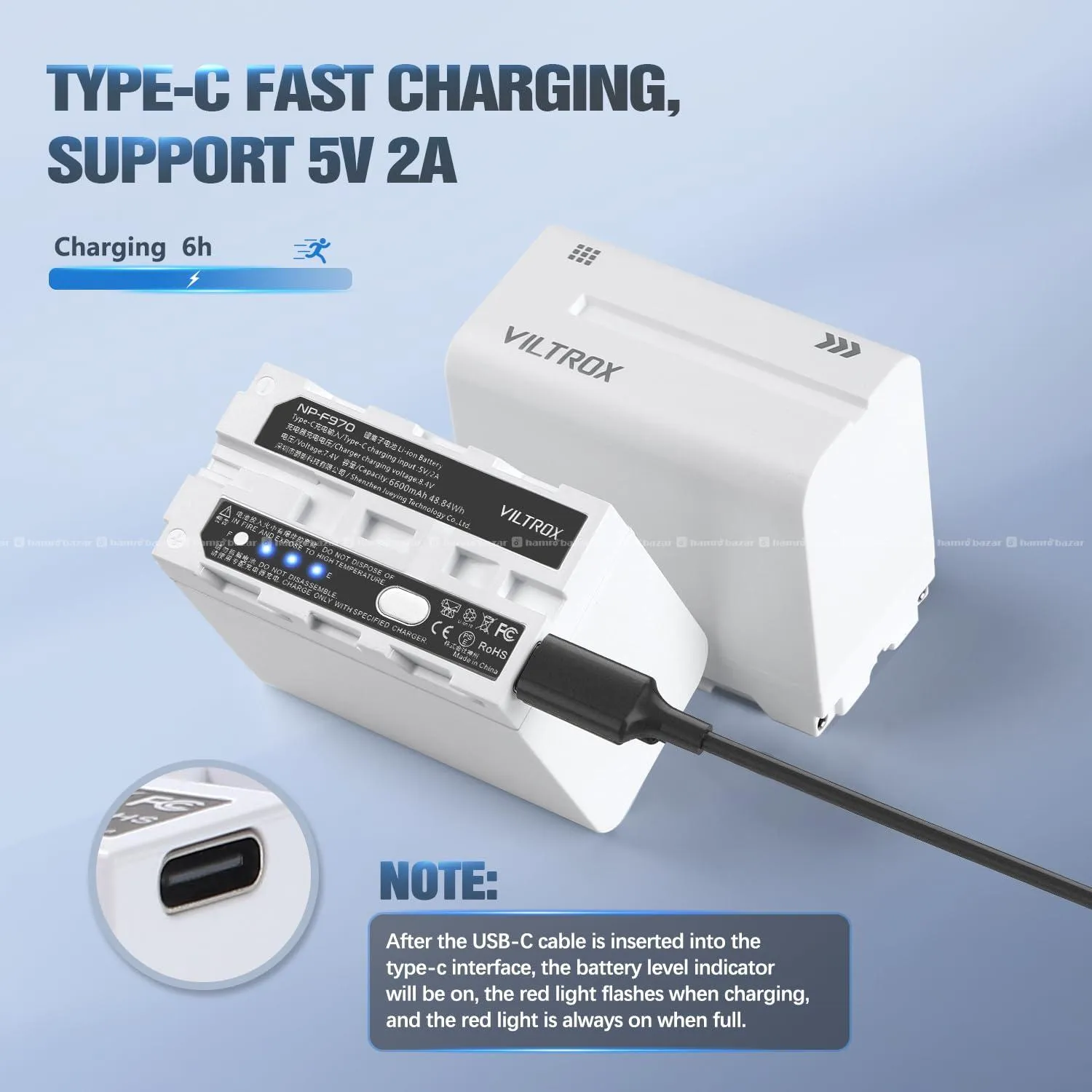 Viltrox NP-F Series Battery (6600mAh) 8