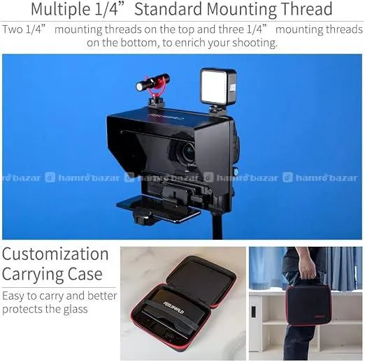 FEELWORLD TP10 Portable 10" Folding Teleprompter 8
