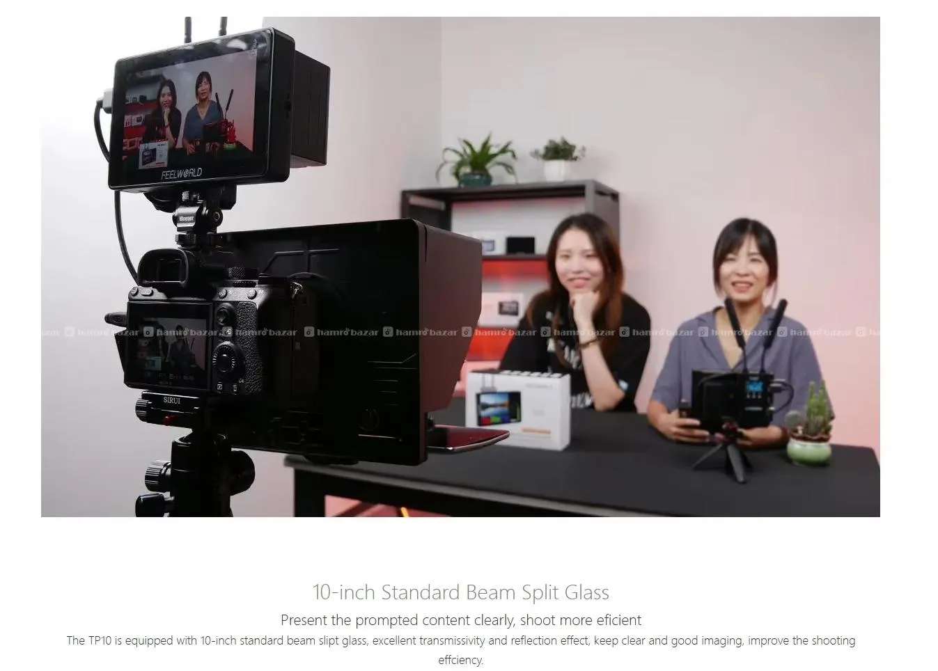 FEELWORLD TP10 Portable 10" Folding Teleprompter 2