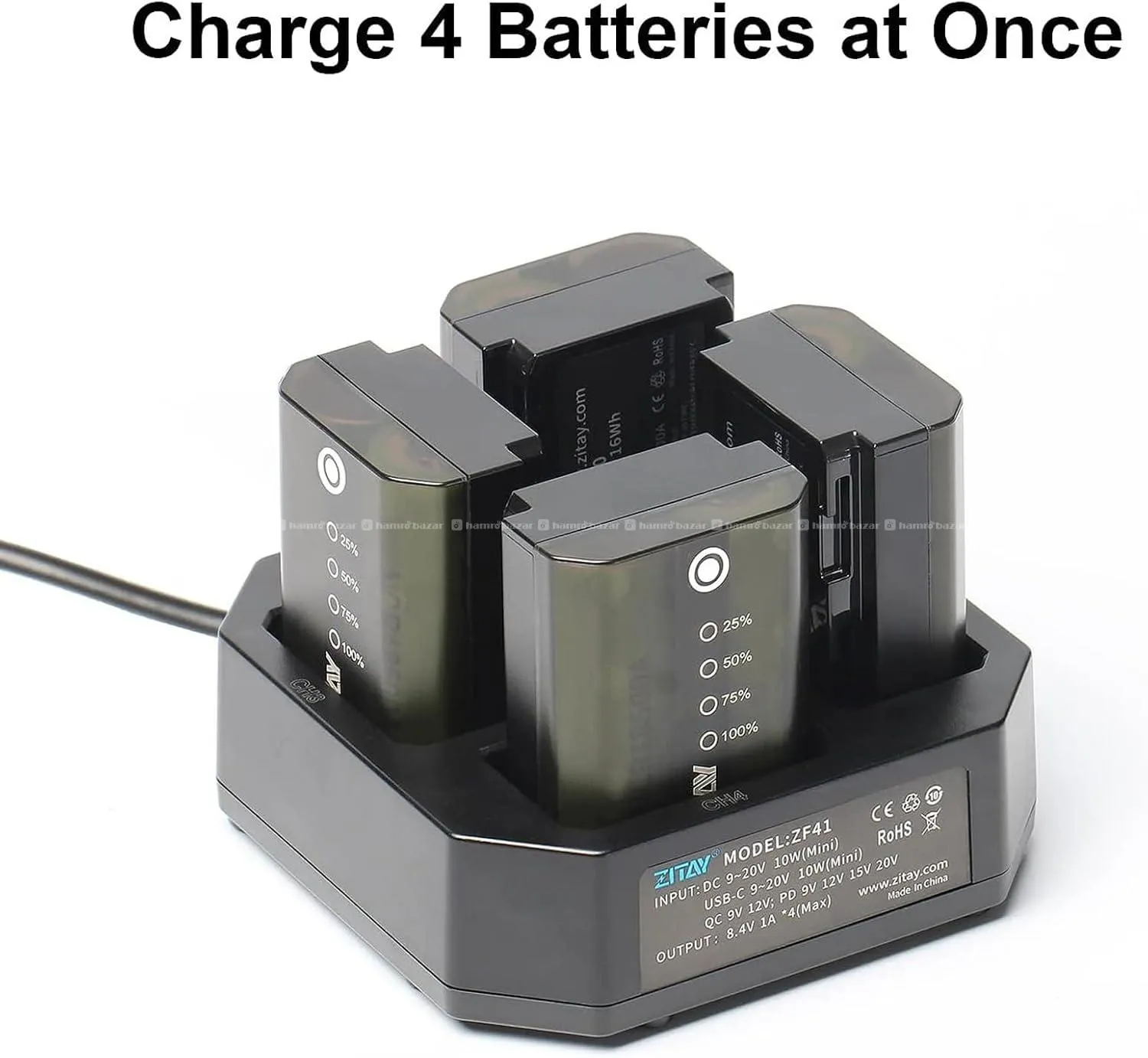 ZITAY NP-FZ100 4-Channel Fast Charger 5