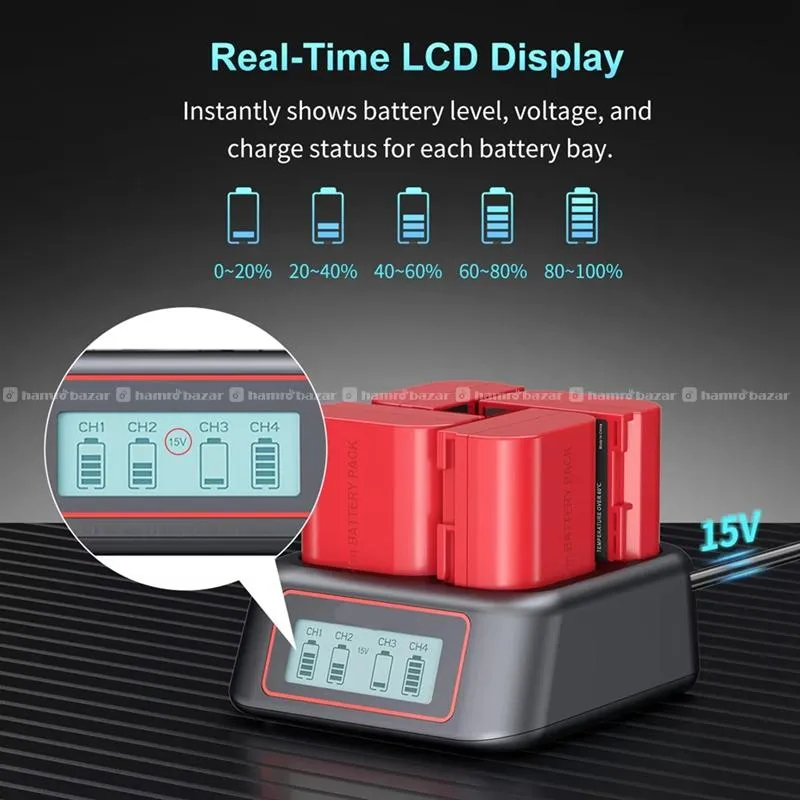 KingMa 4-Bay Fast Charger for Sony NP-FZ100 7