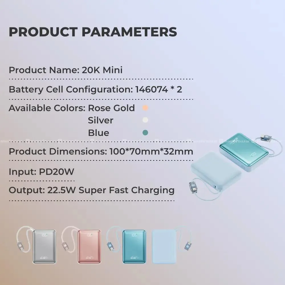 Ultima Boost 20K Mini Powerbank 22.5 Watt 7