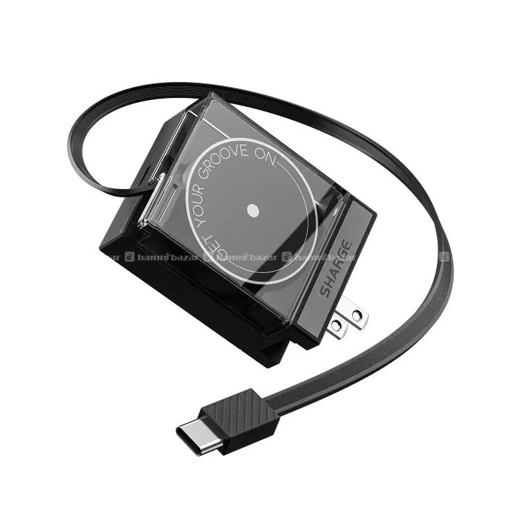 SHARGE Retractable 65W Charger | 2-Port GaN 3