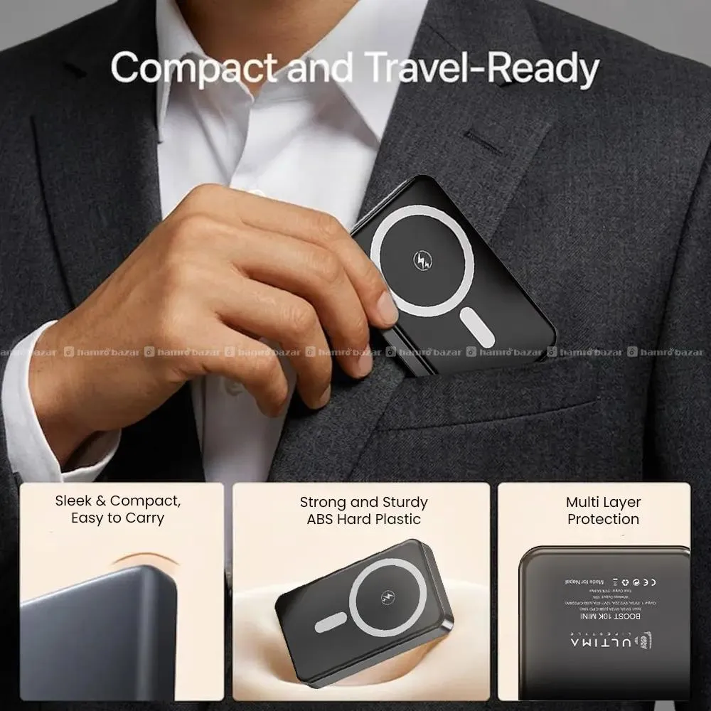 Ultima Boost 10K Mini Powerbank Wireless Charging 5
