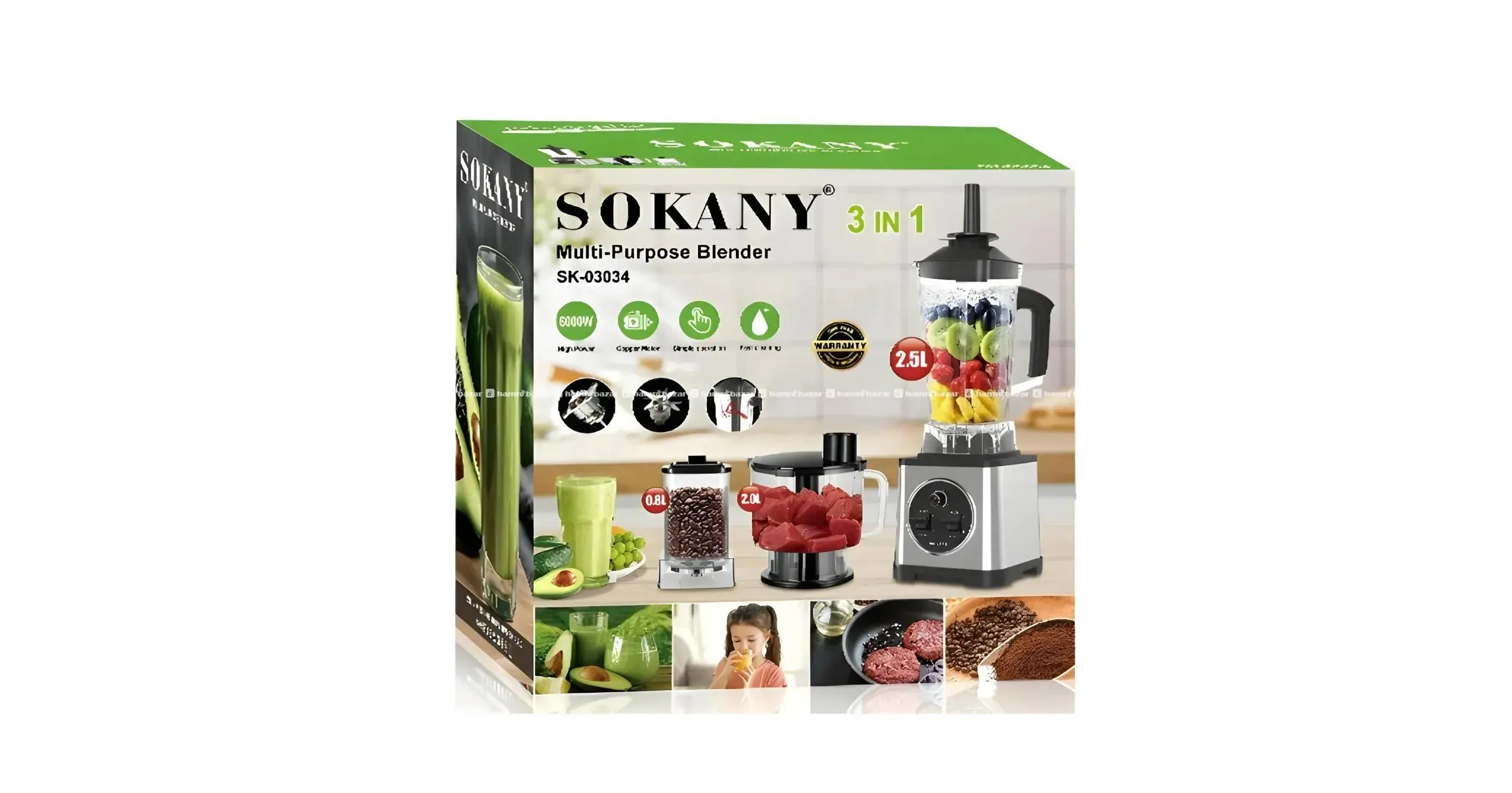 Sokany blender 3in1 (SK-03034) Sokany blender 2