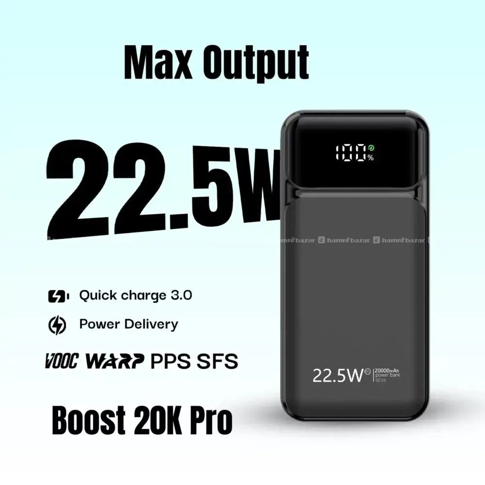 Ultima Boost 20K Pro Powerbank QC 3.0 22.5 Watt 2