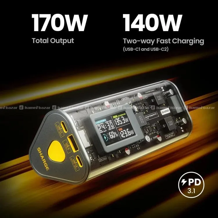 Shargeek 170 24000mAh Power Bank | 170W 6