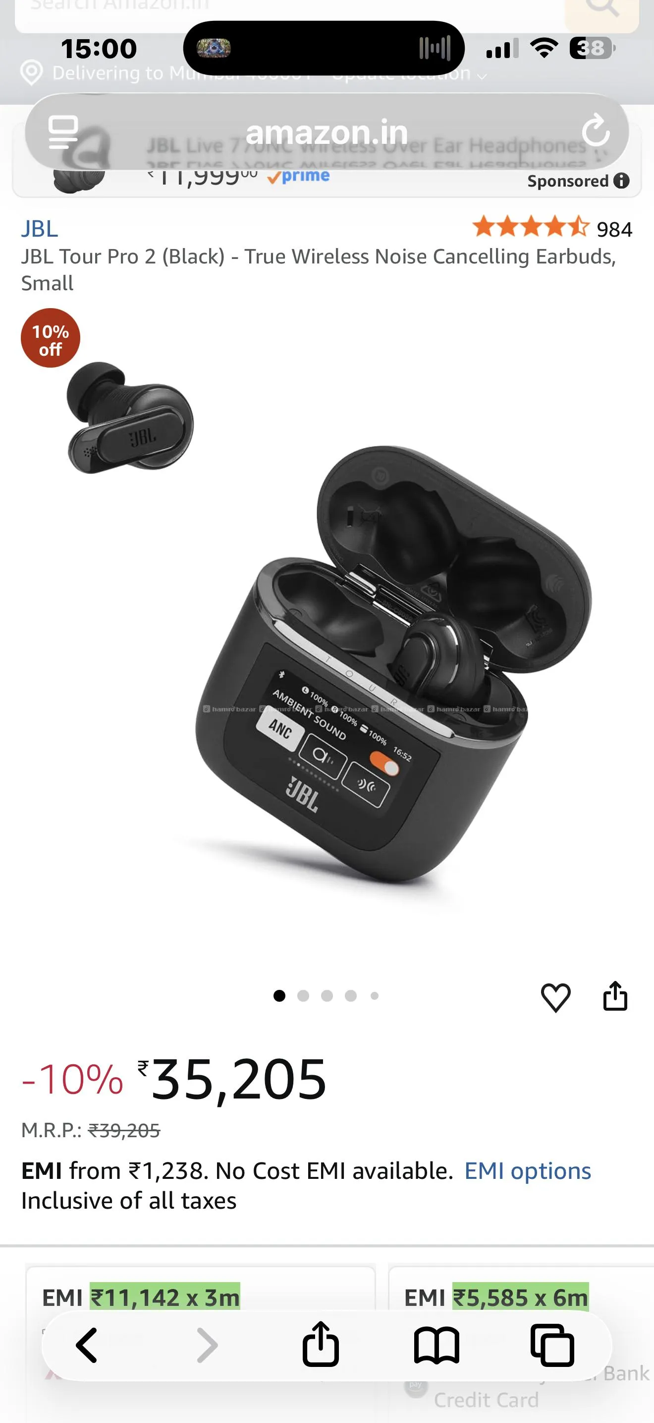 JBL TOUR PRO 2 wireless earbuds 3