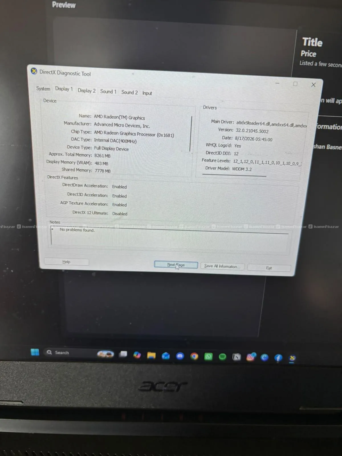 ACER Nitro 5 | 16GB RAM 4
