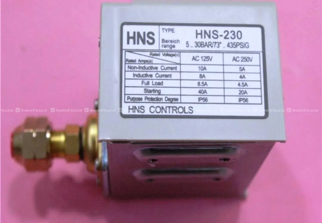 Pressure cut out switch 3