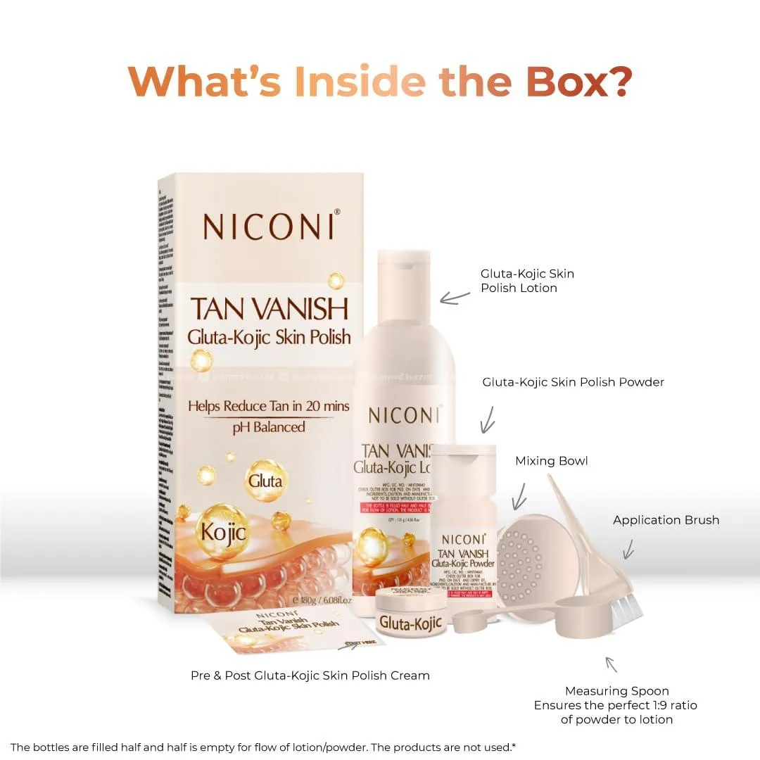 Niconi Tan Vanish Gluta Kojiz Skin Polish 180g 4