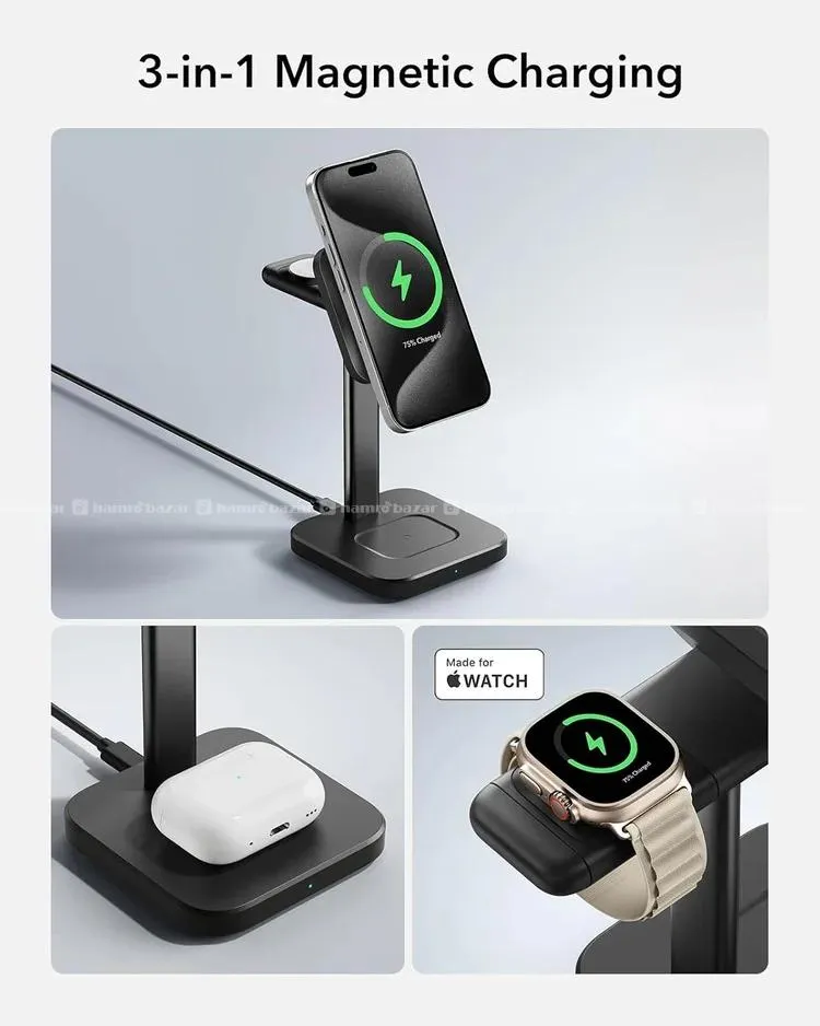 ESR Qi2 3-in-1 MagSafe Charger Stand 2