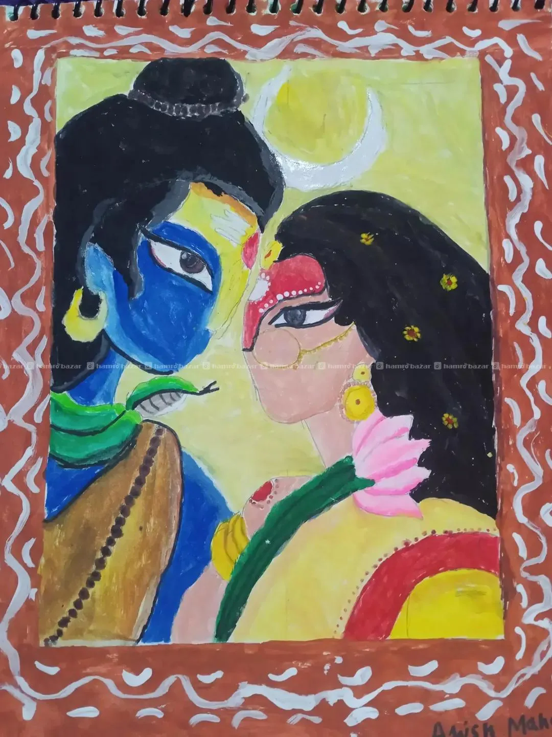 Shiv ji  Parvati art work