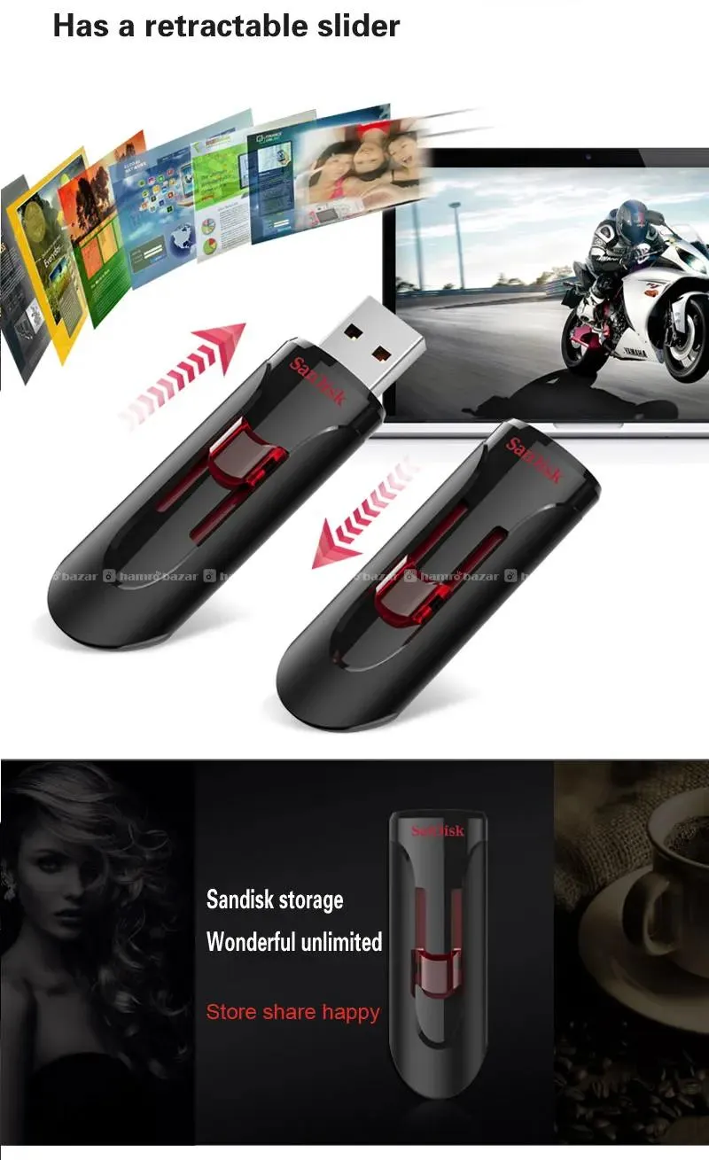 Cruzer Glide 3.0 USB Flash Drive - 128GB 3