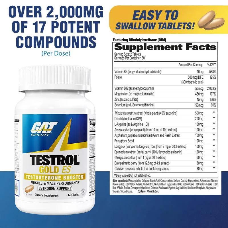Gat Testrol Gold Es Testostrone Booster 90 Tablets 3
