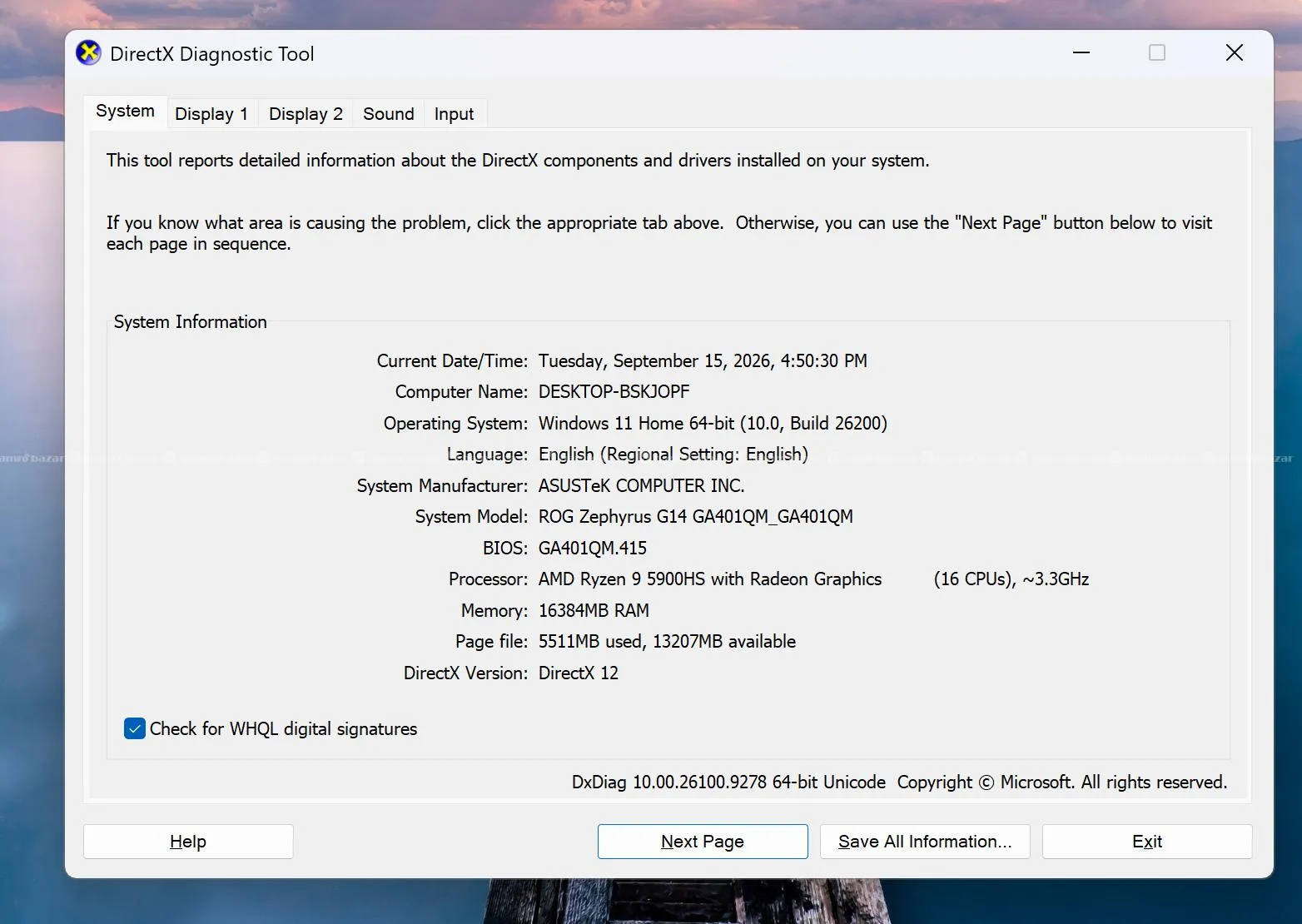 Asus Rog Zephyrus G14 Ryzen 9 5900HS RTX3060 4