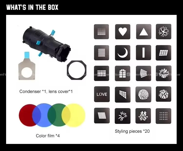 ZSYB Gobo Projector with 19 & 36 Degree Lens 8
