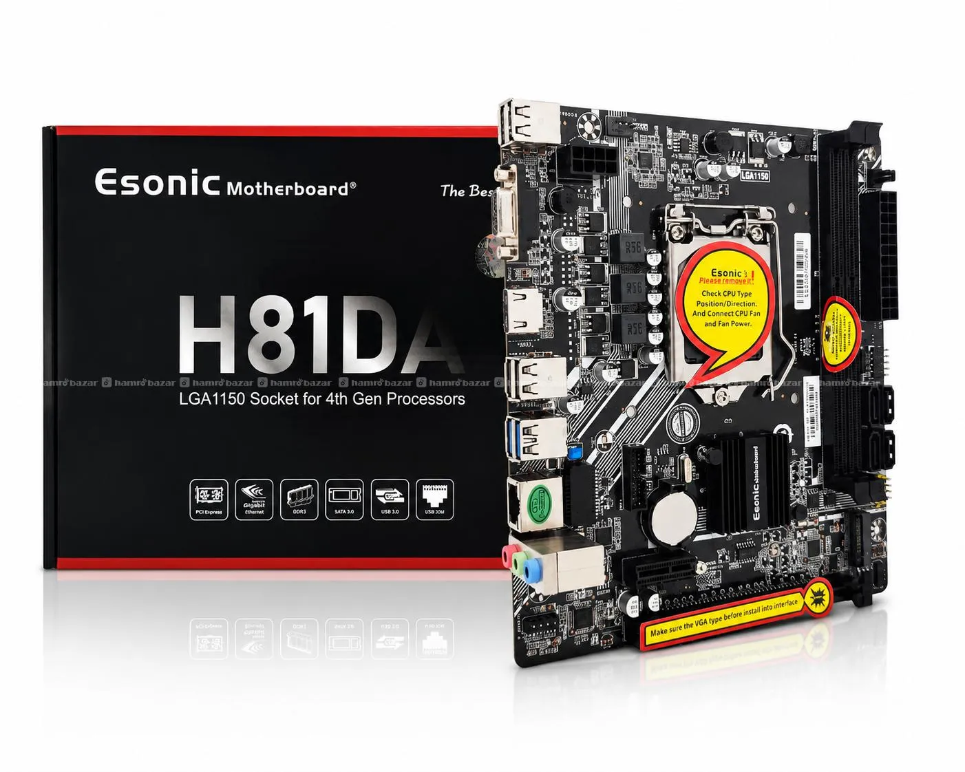 Esonic H81 Motherboard for Intel i3 i5 i7 4th Gen 1