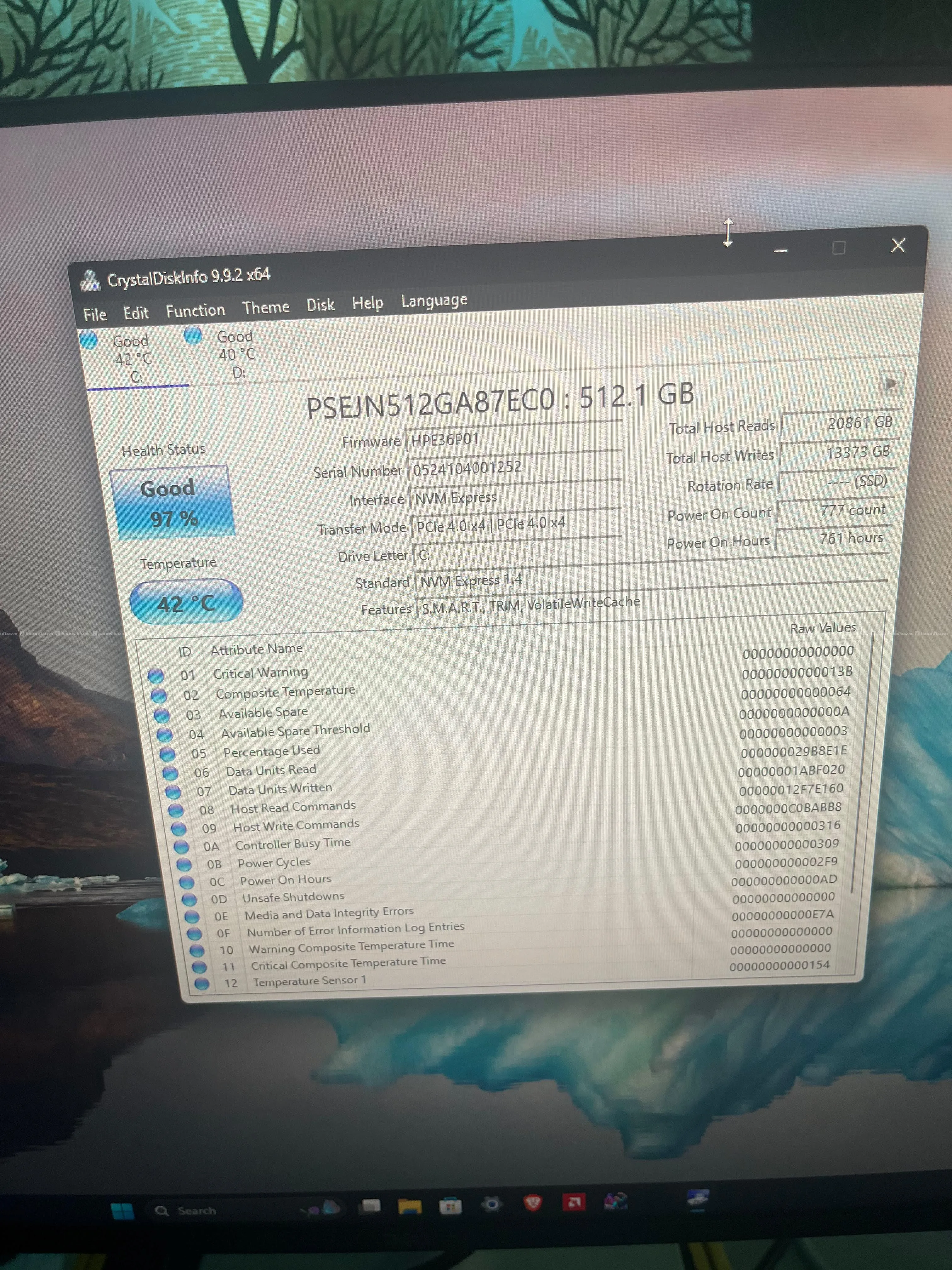 512gb Nvme SSD PCIe Gen4 x4 2