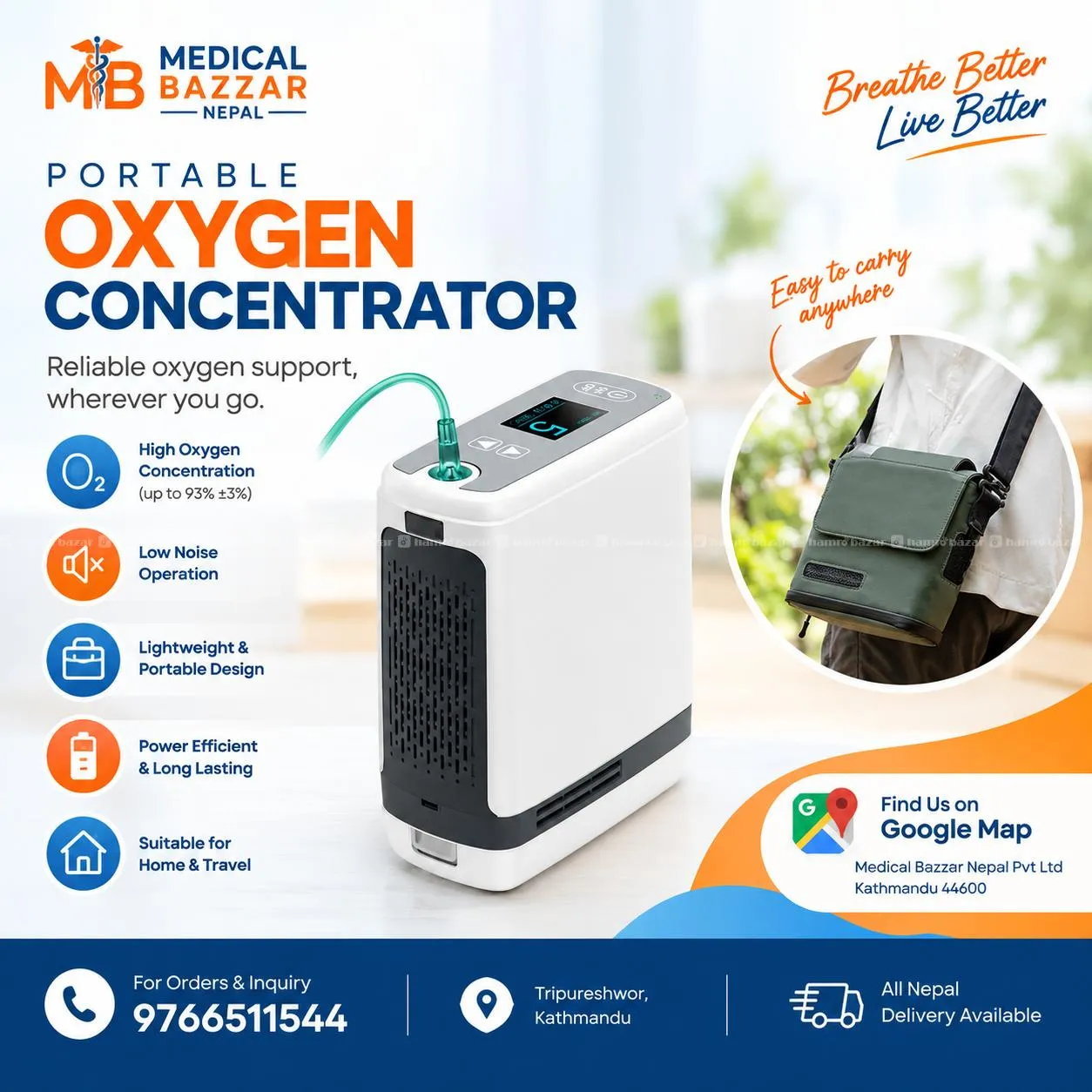 Portable Battery Backup Oxygen Machine 2