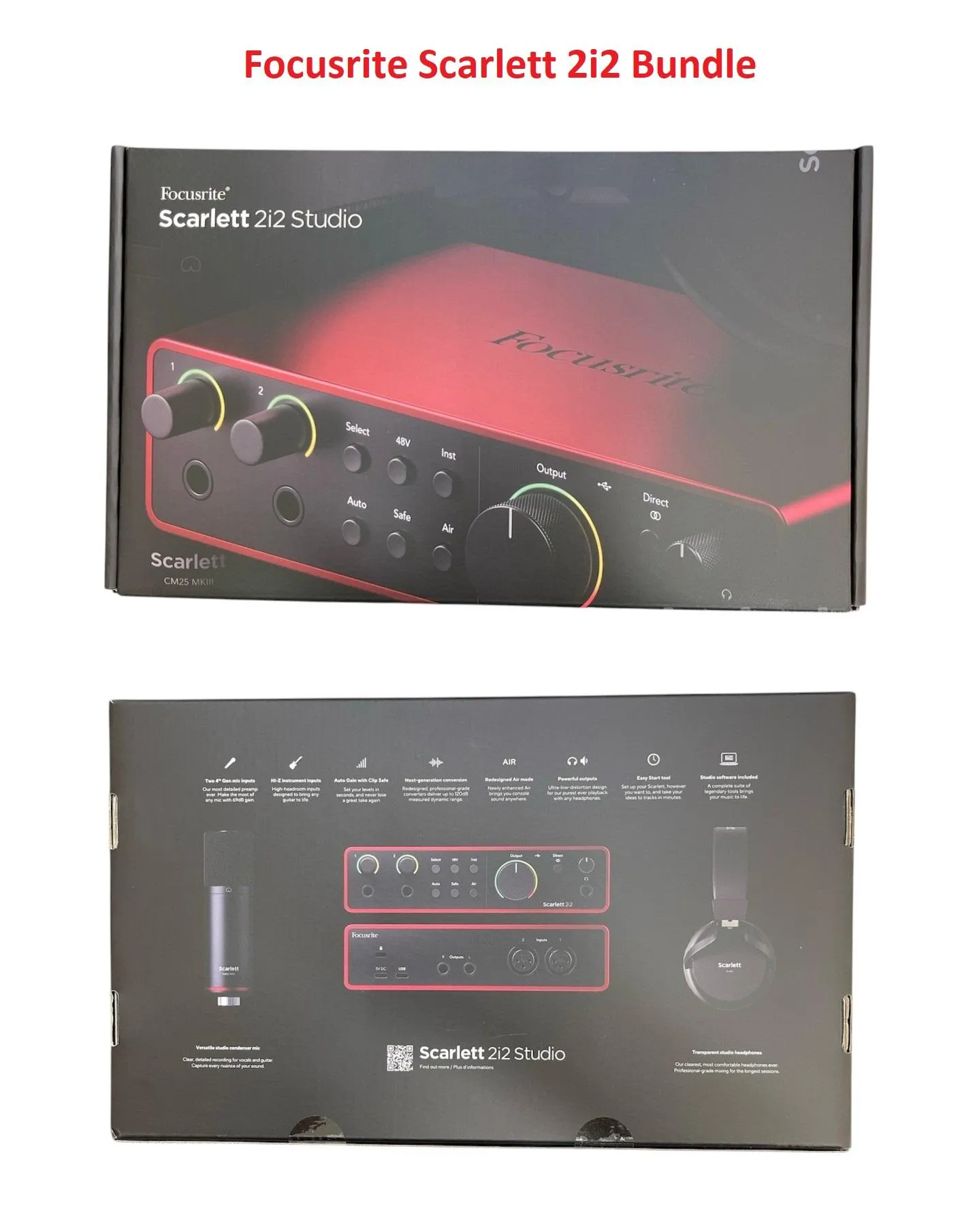 Focusrite Scarlett 2i2 Studio 4 Gen Bundle Sets 2