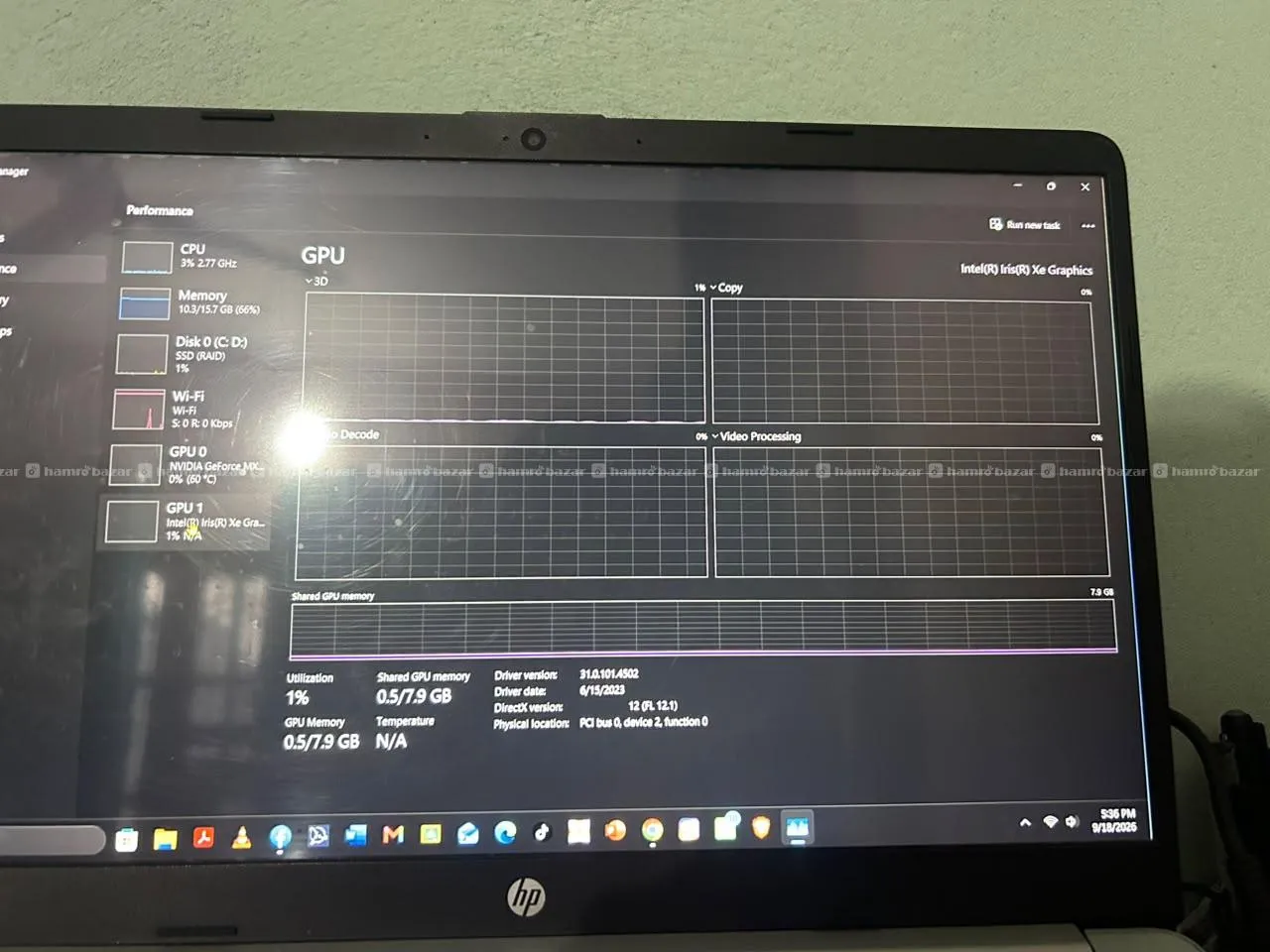 HP-15  i5-1135G7 16GB RAM 512 SSD 2GB Graphic Card 8