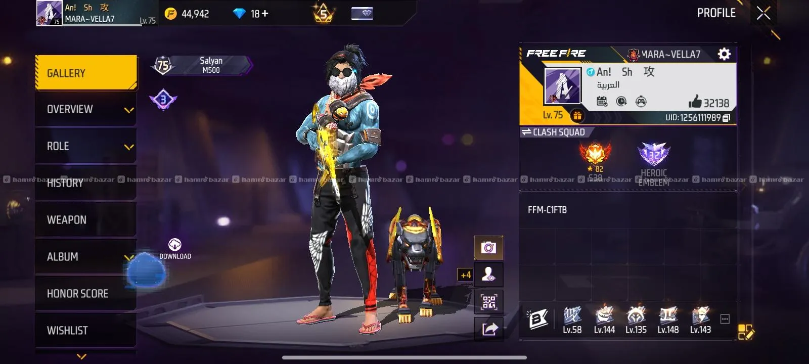 Free fire account for sale 2