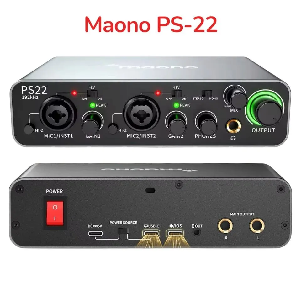 Maono ProStudio 2x2 USB Audio Interface PS22 2