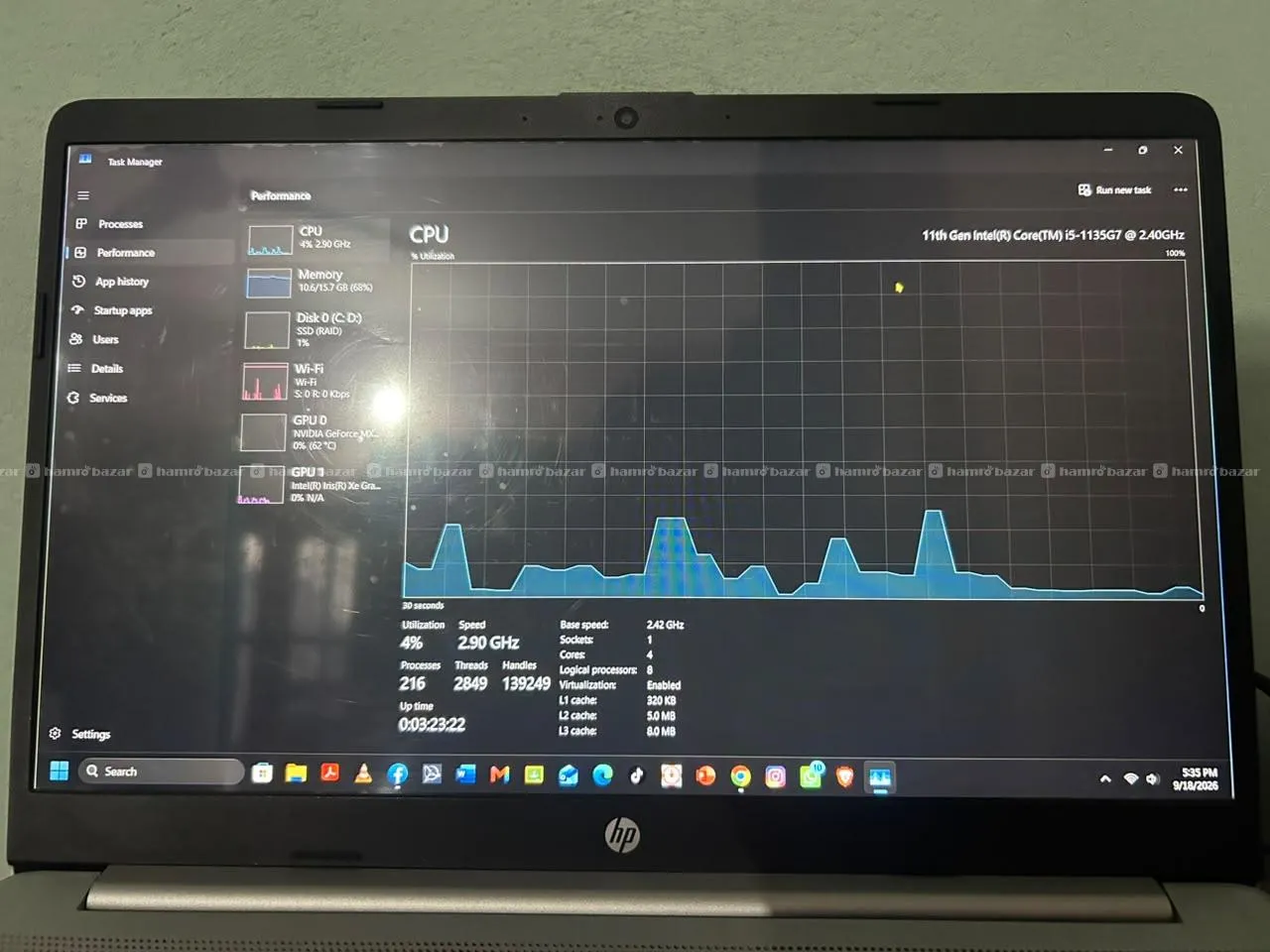 HP-15  i5-1135G7 16GB RAM 512 SSD 2GB Graphic Card 7