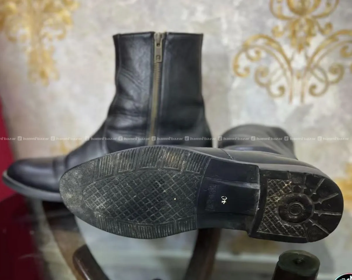 लेदर एंकल बुट (Leather Ankle Boots) 3