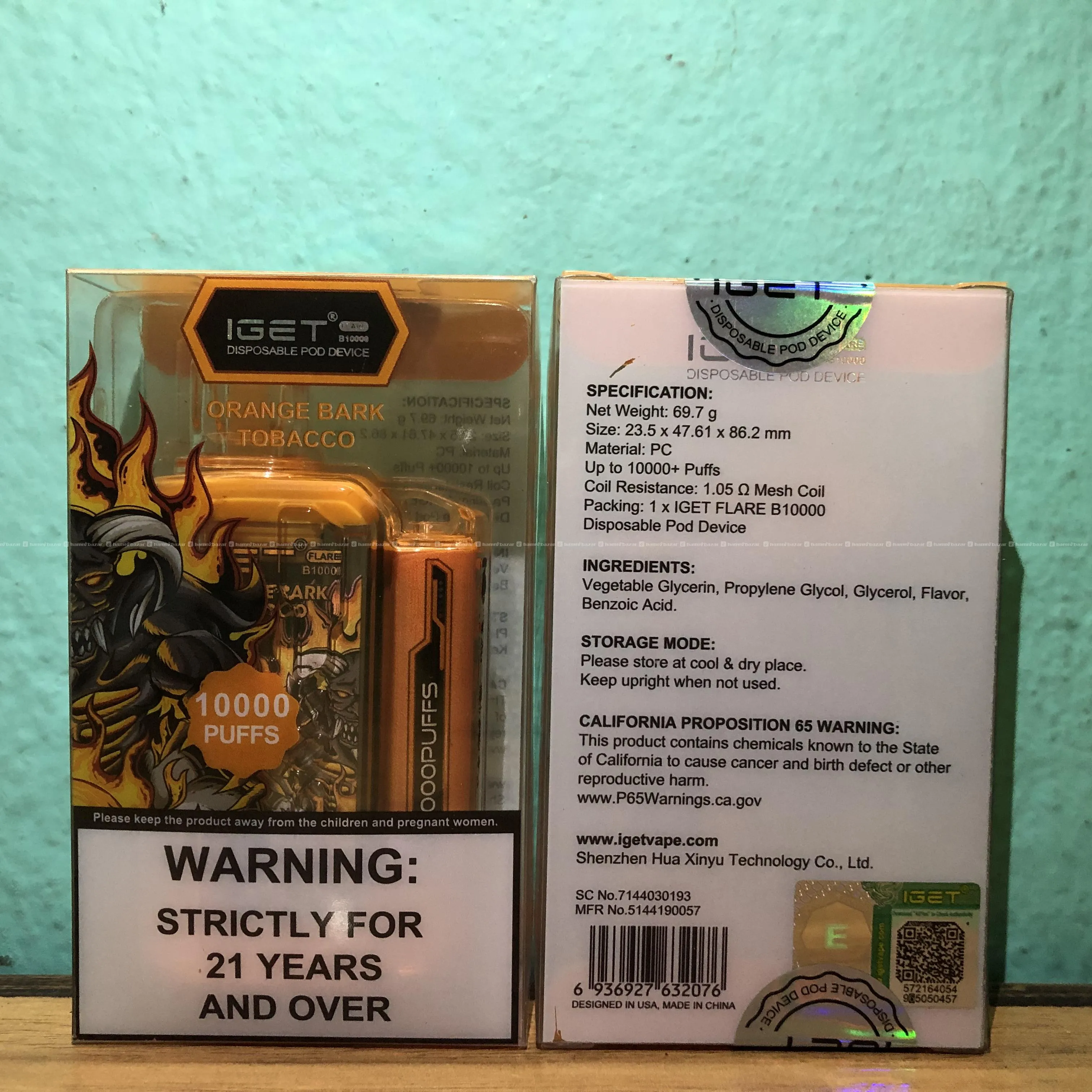 iget 10k puffs vape ,orange bark 50mg