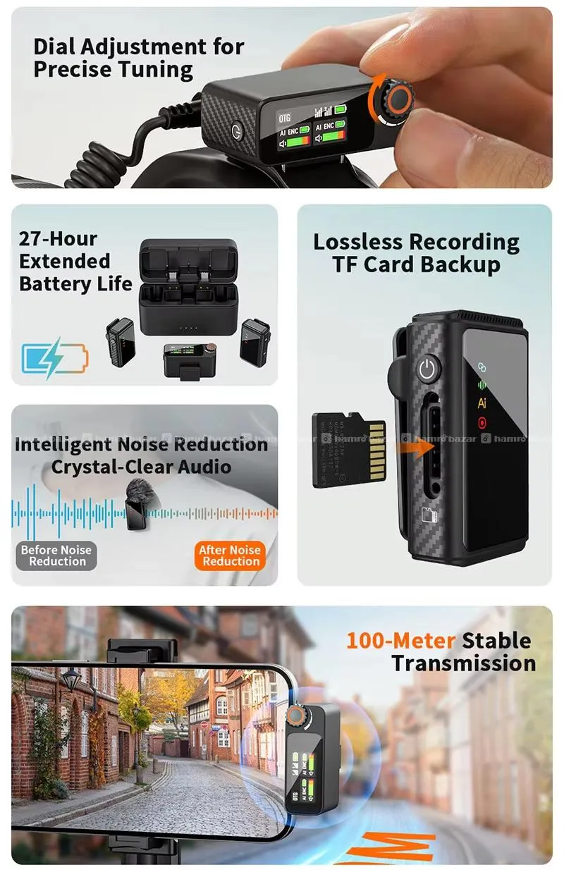 Premium Quality Wireless Lavalier Microphone Set 6