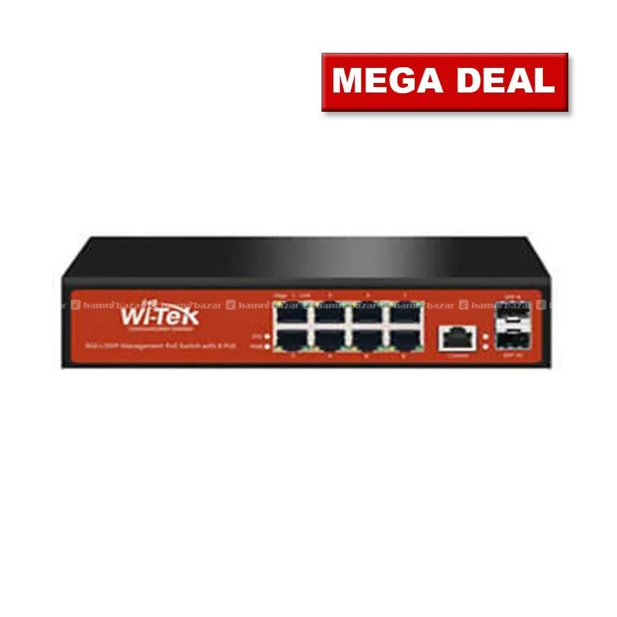 Wi-Tek 8port GIG Switch[WI-PMS310GF]Stock Clearing 2