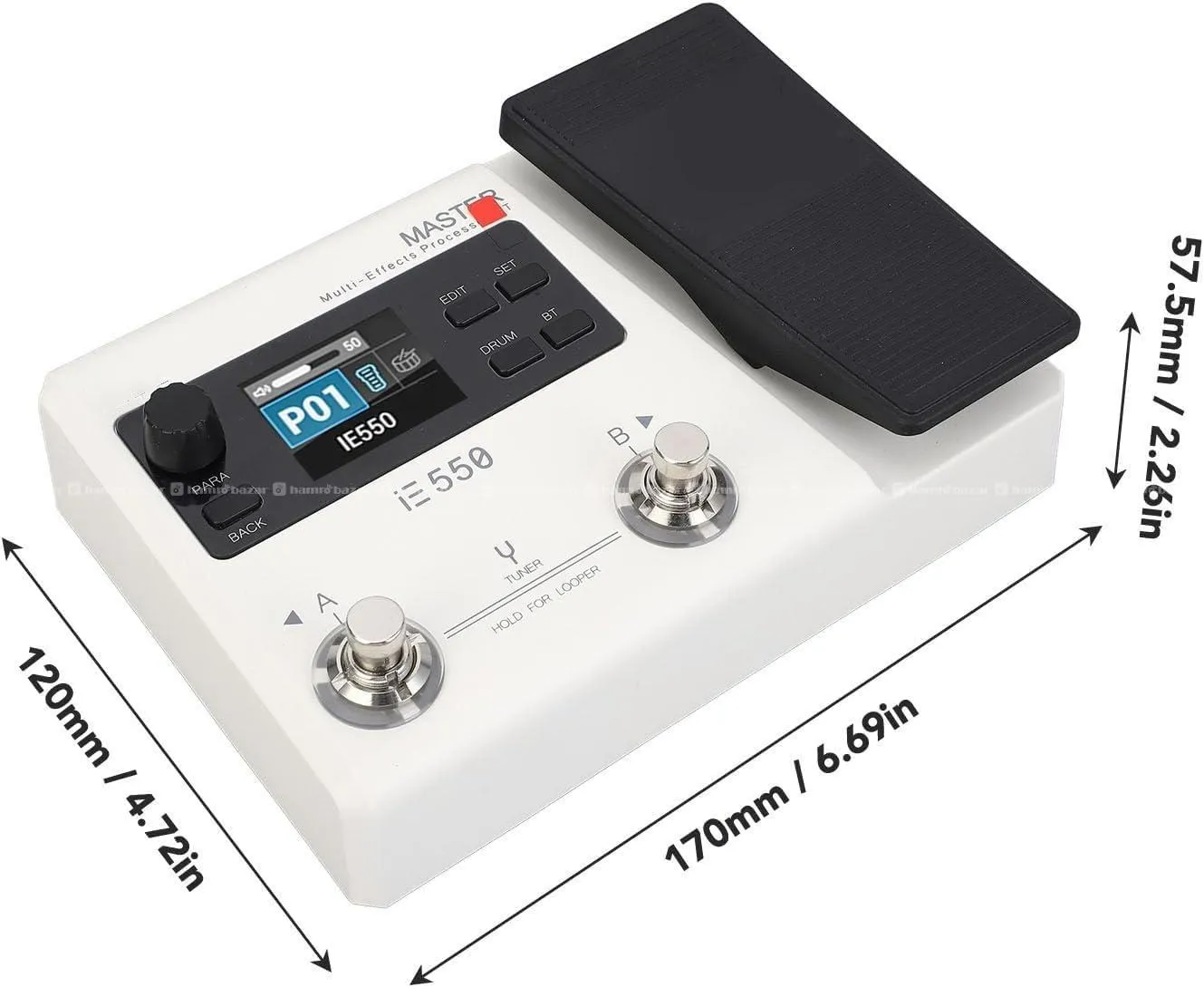 DK iE550 Multi Effect Processor Rechargeable Pedal 3