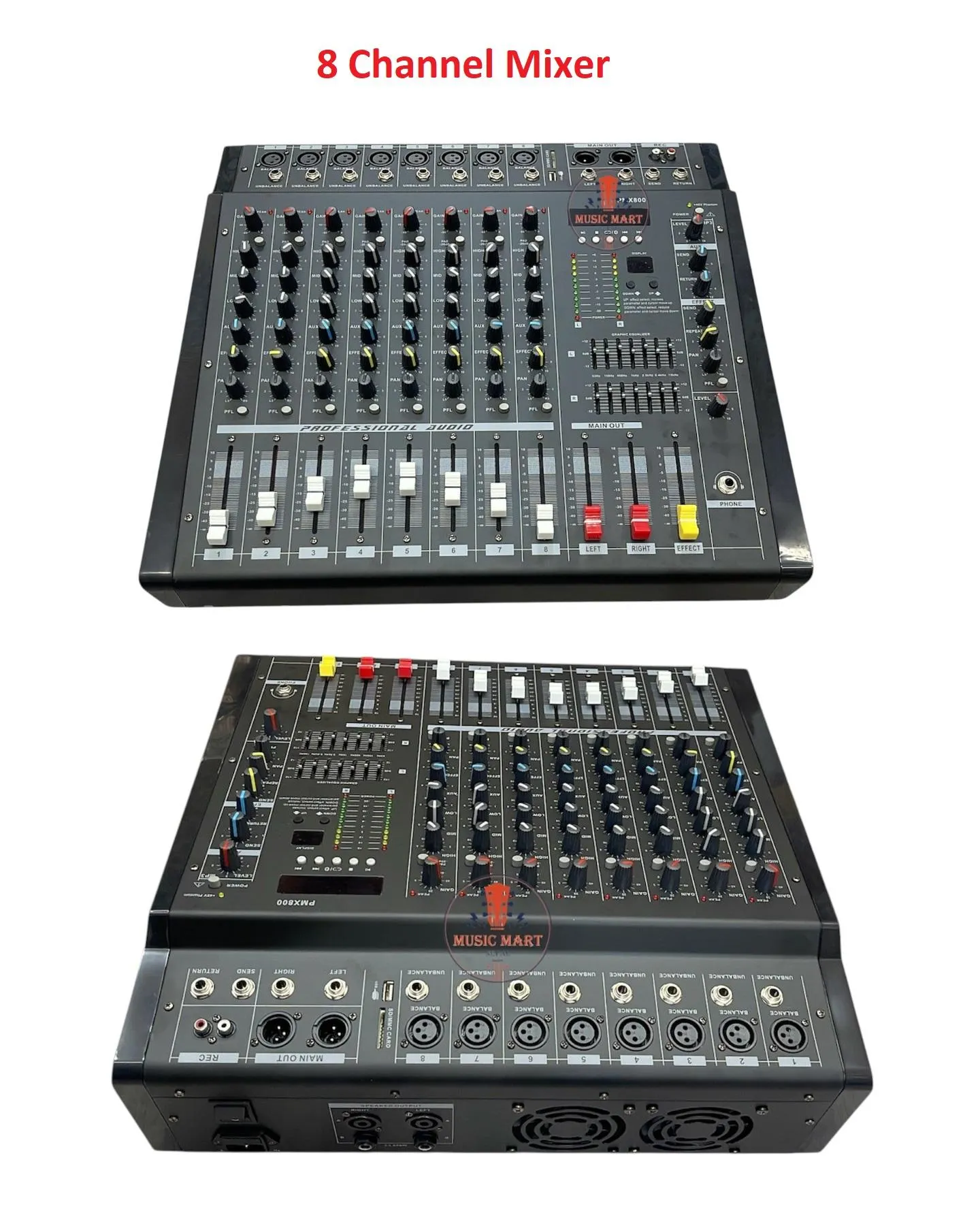 8 Channel Mixer inbult Amp (PMX800 Model) 2