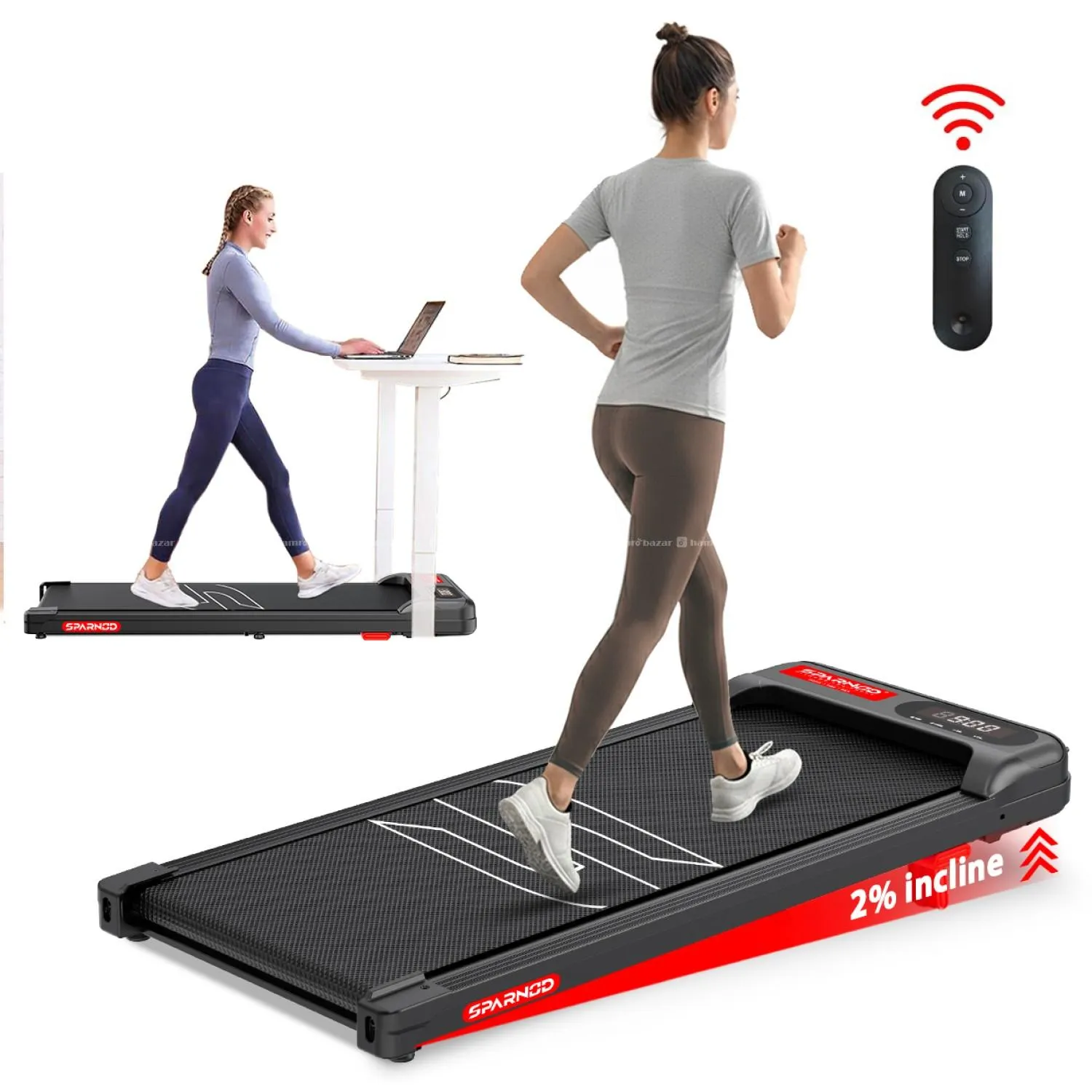 Sparnod STH-3002 2-in-1 Walking Pad & Treadmill
